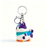 Porte-clés personnalisé en PVC 2D/3D imprimé UV avec un design d'anime, un personnage de dessin animé, une poupée 3D avec votre logo pour des cadeaux promotionnels légers