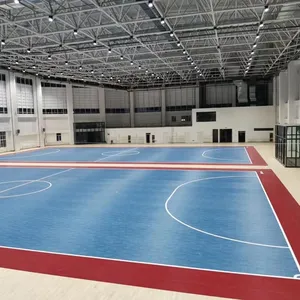 Superficie de arce de alta calidad para interiores, suelo de corte futsal de PVC