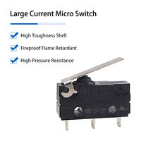 Micro-interrupteurs étanches pour machines à thé au lait et serrures de portes de véhicules électriques en stock Modèle 3A 125V/250V