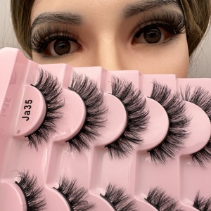 20 paires de faux <span class=keywords><strong>cils</strong></span> en vison synthétique moelleux en gros, <span class=keywords><strong>cils</strong></span> en vison pleine bande 20-en-1 - Product Image 1