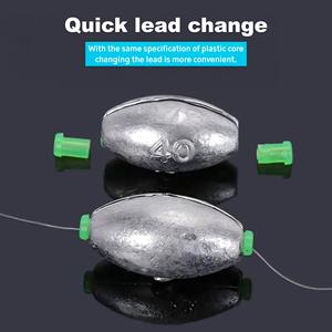 Piombi a Pressione a Cambio Rapido con Anima in Plastica Morbida Rimovibile, Anti-Agrippamento, in Piombo Ecologico, per la Pesca Fluviale di Snapper e Pesce Gatto - Product Image 3