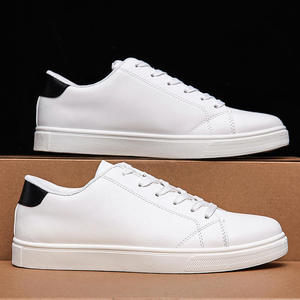 New Small <b>White</b> Walking Style Breathable Lace up Pure Solid Color Low <b>Mens</b> <b>Casual</b> Walking Style <b>Shoes</b> - Product Image 1