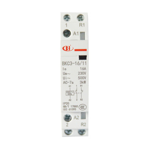 Contactor de Bobina de CA BKC3-16, Venta al por Mayor de Fábrica, Certificado IEC CCC, 3P <span class=keywords><strong>230</strong></span>/400V, Alto Rendimiento, 16A 50Hz, Hebei China, NO/<span class=keywords><strong>NC</strong></span> (AC CON) - Product Image 1