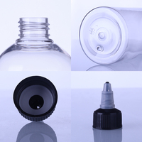 Botella con tapa de boca puntiaguda PET, tintas de impresión de pigmentos, botella de salsa de plástico químico, accesorios de cocina al por mayor, botellas