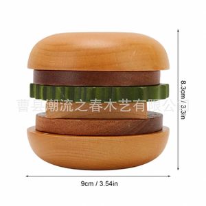 ที่รองแก้วไม้เนื้อแข็งสไตล์ครอส-บอร์เดอร์แบบใหม่, จานผลไม้ไม้, แผ่นรองชา, ที่เก็บของอเนกประสงค์สำหรับบ้านและโต๊ะทำงาน - Product Image 4