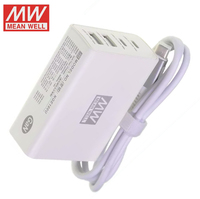 Nouveau produit Mean Well NGE100 NGE100U 100W 5V 9V 12V 15V 20V 3A5A Port USB Chargeur rapide GaN Alimentation mini-onduleur interchangeable