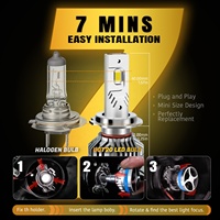 Ampoule de voiture H7 H4 LED de qualité d'usine 22000LM fonction CANBUS ultra-lumineuse, phare LED automobile de qualité supérieure pour tous les véhicules