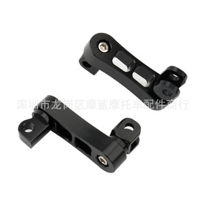 Abrazaderas de Montaje para Reposapiés de Motocicleta Moshark, 15x10x4mm, Negro Cromado, Compatible con Harley Davidson - Product Image 5