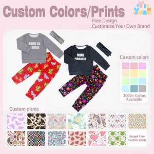 Conjunto <span class=keywords><strong>de</strong></span> Ropa Premium Personalizada para Niña, Top <span class=keywords><strong>de</strong></span> Manga Larga con Letras, Leggings con Estampado Floral <span class=keywords><strong>de</strong></span> Cactus, Diadema, 3 Piezas, para Moda Urbana - Product Image 3