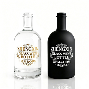 Bouteille transparente à col fileté en gros 500ml 750ml 75cl 70cl pour <span class=keywords><strong>Vodka</strong></span>/Boissons Spiritueuses/Jus/Shots de Gingembre & Impression de Logo Personnalisé - Product Image 2
