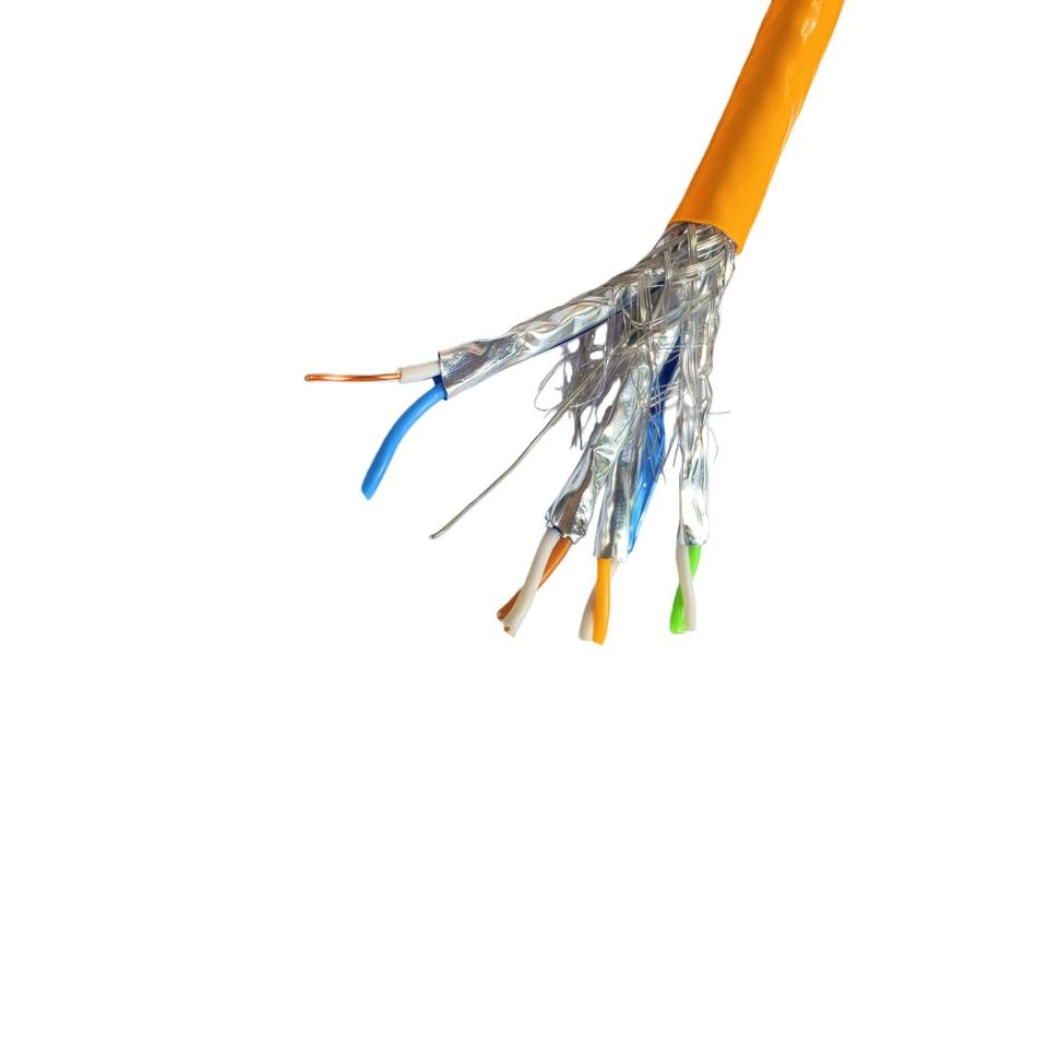 CAT7 Cable 600MHz 100Gbps 23AWG 305m Spool Bulk Pure Copper Double ...