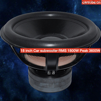 Caisson de basses pour voiture 18 pouces Competition Sub RMS 1800W 4 pouces VC Strong Punch Bass Speaker 18 "3600W SPL Car Subwoofer
