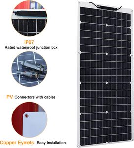 10W-300W panneaux solaires flexibles photovoltaïques panneaux solaires monocristallins pour toit <span class=keywords><strong>camping</strong></span> <span class=keywords><strong>camping</strong></span> pour usage extérieur - Product Image 3
