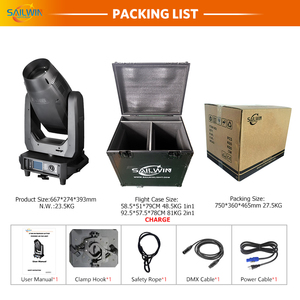 Sailwin haute puissance 600W LED tête mobile faisceau lumineux Spot <span class=keywords><strong>Wash</strong></span> 3in1 BSW <span class=keywords><strong>Lyre</strong></span> LED tête mobile profil de coupe lumière pour événement sur scène - Product Image 4
