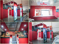Exhibidor Modular de exhibición de exhibiciones, soporte de exposición móvil de aluminio, duradero, reutilizable, fácil de exhibir