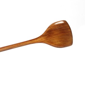 Espátula de Madera con Mango Largo, Acabado Lacado, Mango Redondo, Utensilio de Cocina, Apta para Sartenes Antiadherentes - Product Image 3