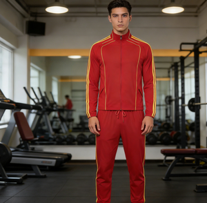 Tuta Sportiva Retrò da Uomo Stile Calcistico - Giacca Classica Bianca e Oro Elite con Pantaloni Abbinati per Uso Casual e Palestra - Product Image 2
