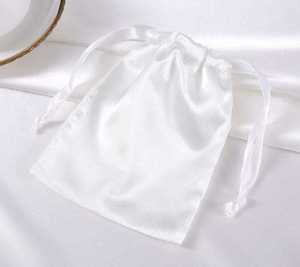 Sacchetto in Raso Lucido Morbido con Coulisse, Borsa in Seta per Gioielli, Confezione Regalo per Matrimonio, Cosmetici, Accessori per Capelli - Product Image 6