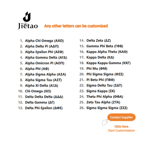 Collana con Ciondolo Ovale in Acciaio Inossidabile, Gioielli Personalizzati con Lettere Greche <span class=keywords><strong>per</strong></span> Confraternite, Gioielli Minimalisti Delicati, Regali di Benvenuto <span class=keywords><strong>per</strong></span> Ragazze - Product Image 6