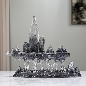 Moderne Simple Nouveau Paysage Chinois Conception Artistique Résine Epoxy Sculpté Rocaille Ornement Folk Art Modèle Chambre Hôtel - Product Image 3