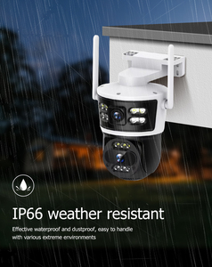 Caméra réseau extérieure à double objectif IP66 Étanche CMOS WiFi Audio bidirectionnel Vision nocturne Cloud Carte mémoire Surveillance de sécurité - Product Image 5