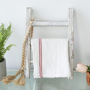 Scaletta per <span class=keywords><strong>strofinacci</strong></span> in legno, Mini scaletta <span class=keywords><strong>porta</strong></span> asciugamani espositore, portasciugamani rustici per tè, adatto per l'arredamento del bagno di campagna - Product Image 6
