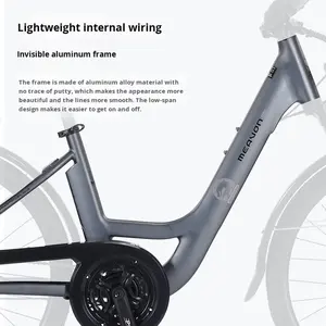 Bicicleta de Montaña para Viajes de Larga Distancia, con Doble Freno de Disco, Cambio de Marchas, Manubrio de Mariposa de 26 Pulgadas, Cuadro Curvo - Product Image 3