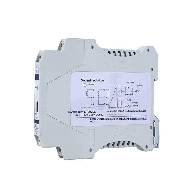 Voltage Current Signal Transmitter Converter 0-75mV 0-200V Input 4-20mA 0-10V 1-5V Output 1 In 2 Out Plug-in Signal Isolator