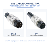 Connecteur circulaire M16, fiche de câble à souder, terminaison câblable sur site, 3-12 pôles, IEC 61076-2-106, protection droite ou coudée, IP40