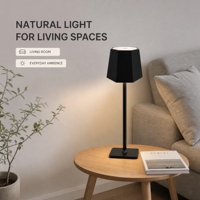 Lampe de table LED rétro pour café, ambiance chaleureuse, avec commande tactile et chargement USB - Style bar