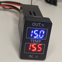 Pantalla de temperatura interna y externa del coche Fahrenheit Temperatura Sensores de temperatura duales Uso para Toyota