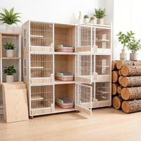 Villa pour chat en bois massif, espace extra-large, cage pour chat résistante à l'humidité, maison pour chat d'intérieur, nid pour chat, armoire pour chat