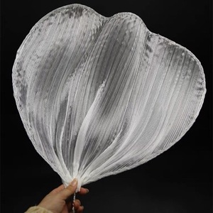Flower Design Wedding Giant Ruffled <strong>Organza</strong> Large Petal Lace <strong>Fabric</strong> Wedding Photography Stage Background Decoration - Product Image 3