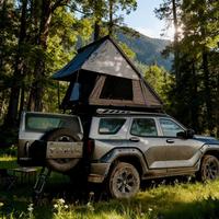 Hartschalen-Dachzelt Doppelschichtig 2-3 Personen Ganzjahreszelt Schneller Automatischer Aufbau UV50+ Sonnen- und Regenschutz Oxford Aluminiumlegierung