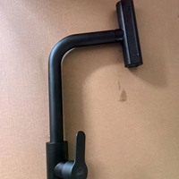 Robinet de cuisine moderne à double mode, extractible, finition chromée, avec cartouche céramique, pivotant à 360°, en acier inoxydable