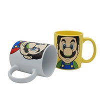 Tasse à café en céramique pour enfants, champignon, dessin animé de Super Mario