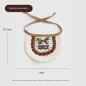 Bavoir pour animaux de compagnie en polyester, motif de dessin animé mignon, perle, écharpe pour chat et chien, petite et moyenne taille, <span class=keywords><strong>serviette</strong></span> anti-salive - Product Image 6