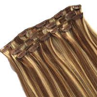 Extensions de cheveux naturels brésiliens vierges à double trame, alignées aux cuticules, avec trame en PU sans couture, à clipser, en cheveux humains véritables, vente en gros