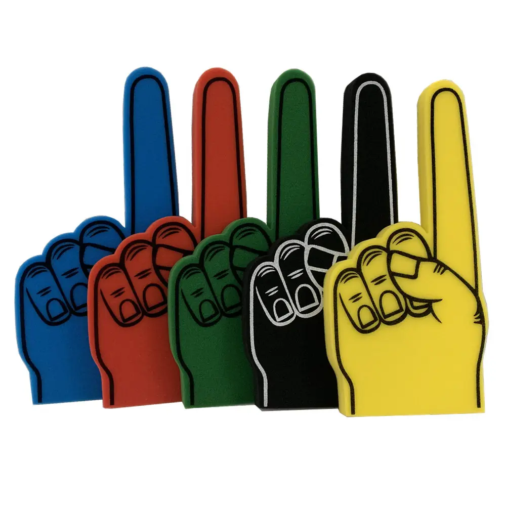 Cheerleading Pom Poms Foam Hand per eventi sportivi tifo Foam Hand Finger Concert Cheerleading Foam Hands