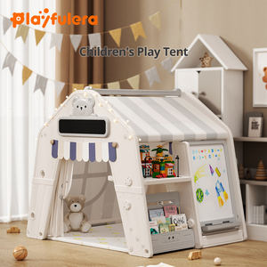 Tenda Bermain Anak Multifungsi dengan Papan Gambar & Balok Bangunan - Rumah Bermain Portabel untuk Balita dan Anak-anak - Product Image 3