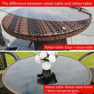 Silla de mesa de ratán para exteriores, hogar, jardín, patio, marco de metal, muebles de ocio para exteriores, juegos de mesa y silla de balcón de ratán - Product Image 6