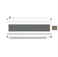 Boîtier en plastique pour rail DIN pour module de commande intelligent, boîtier ignifuge avec trou pour antenne et bornes de câblage