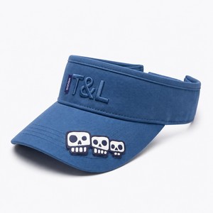 Visière en coton unisexe réglable de haute qualité avec logo en caoutchouc en relief, visière de sport d'extérieur quatre saisons - Product Image 1