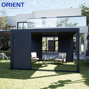 Pergola <span class=keywords><strong>de</strong></span> <span class=keywords><strong>jardin</strong></span> bioclimatique motorisée en aluminium imperméable avec porte en verre <span class=keywords><strong>6x3</strong></span> - Product Image 6