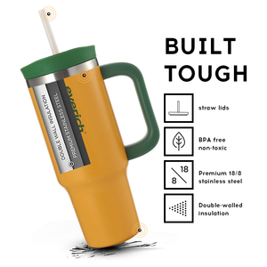 Everich Gobelet <span class=keywords><strong>isotherme</strong></span> en acier inoxydable multi-tailles avec poignée confortable, couvercle à paille, compatible porte-gobelet, <span class=keywords><strong>mug</strong></span> de voyage pour café quotidien - Product Image 4