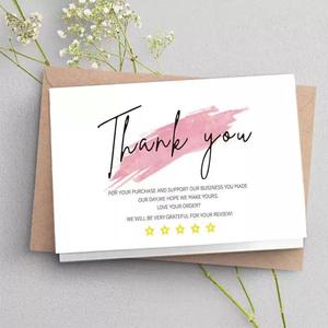 Cartões de Agradecimento Personalizados de Luxo com Impressão Colorida de Alta Qualidade, com Logotipo, Envelopes e Cartões de Agradecimento para Pequenas Empresas - Product Image 1