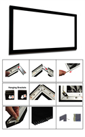 Écran de projection JAVES FFS5 92 pouces 16:9 203x114cm 9cm à cadre fixe noir PVC 3D/Cinéma maison HD Ready Gain 1.6 Garantie 2 ans CE