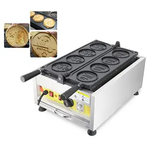 Panda şekli sikke Waffle makinesi aperatif dükkanı aperatif ekipmanları için yapma makinesi