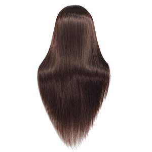 Cabeza de entrenamiento de estilo Cabeza de <span class=keywords><strong>muñeca</strong></span> de cosmetología de <span class=keywords><strong>pelo</strong></span> de fibra sintética larga y recta para práctica de cabello y peluquería - Product Image 6