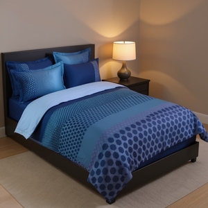 Juego de Funda Nórdica Luciano King Size de 10 Piezas, Ropa de Cama Moderna con Estampado Azul para Uso Doméstico en Todas las Estaciones - Product Image 2